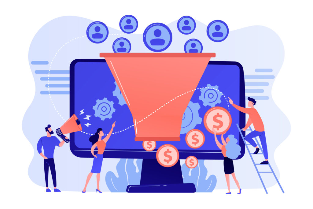 How to Generate High-Quality B2B Leads in 2026 generating new leads concept vector illustration